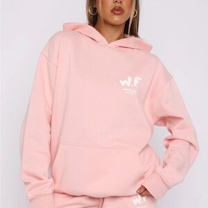White Fox The New Standard Oversized Hoodie  Pink Peach S/M